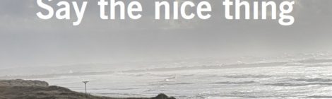 Say the nice thing