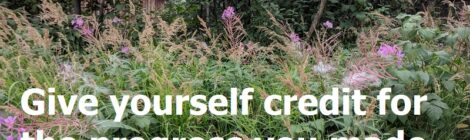 Give yourself credit for the progress you made