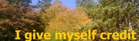 I give myself credit