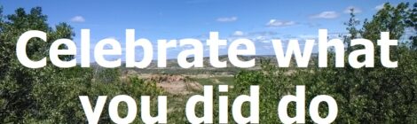 Celebrate what you did do